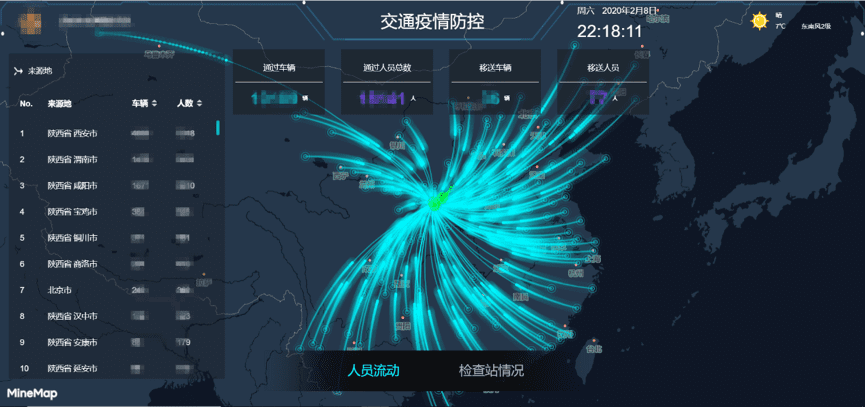 黄金城集团旗下世纪高通助力西安上线“交通疫情防控作战图”